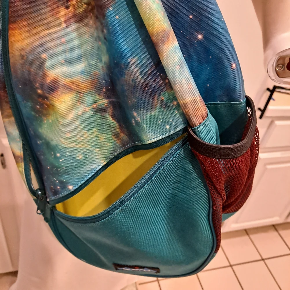 KAVU Galaxy Paxton Pack Stargaze Teal Rope Sling Backpack Travel Hiking Outdoor - Picture 8 of 8
